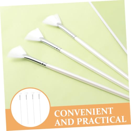 GANAZONO 4 Stück Teiliges Fächerpinsel für Gesicht Sanfte Maskenapplikation Kosmetische Pinsel für Frauen Wiederverwendbar und Einfach zu Reinigen für Gesichtsmaske und Serum von GANAZONO