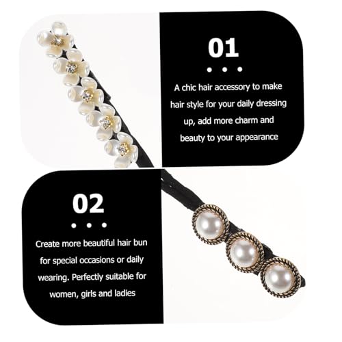 GANAZONO 4 Stück Teiliges Haar dutt Eleganter Haarknoten halter mit Muschelblumen perlendetail Stabiler Haar donut halter für Damen und Mädchen Modisches Styling tool für Festlichen und von GANAZONO