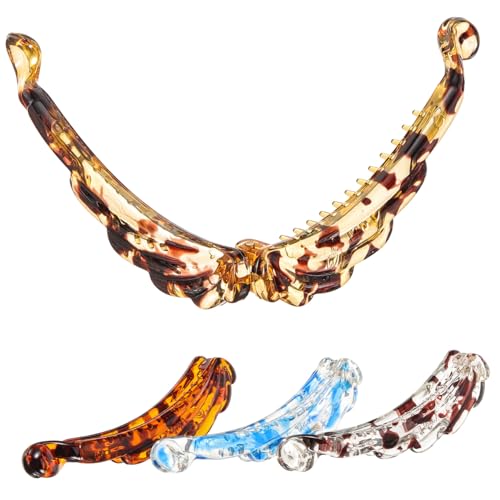 GANAZONO 4 Stück Teiliges Haarspangen für Damen Vielseitige Haarklammern für Lockiges und Dünnes Haar Gemustert Sicherer Halt Voluminöses Styling für Alltag und Party von GANAZONO