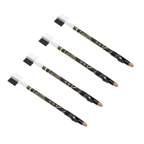 GANAZONO 4 Stück Teiliges Langlebige Augenbrauenstifte mit Integriertem Anspitzer Wasserfest und Präzise für Natürliche Augenbrauenzeichnung bei Damen im Alltag und Salongebrauch von GANAZONO