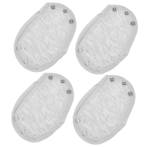 GANAZONO 4Pcs Verlängerungsstück für die Po-Tasche Babytücher Neugeborenes Outfit Strecker Stiefeletten UPS Jumpsuits Extender Mädchen Body-Extender mit Druckknopf reine Baumwolle Grey von GANAZONO