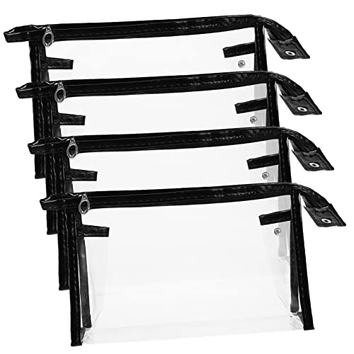 GANAZONO 4stücke Transparente Kosmetiktasche Make-up-Tasche Reise-Make-up-Tasche Kleine Kulturbeutel Tragbare Kosmetiktasche Reißverschluss Aufbewahrungstasche Für Damen Schmuck von GANAZONO