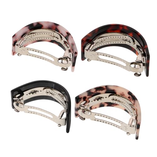 GANAZONO 4stücke Frühlings Haarspangen Haarnadeln Halbkreis Clips Pferdeschwanzhalter Damen Haaraccessoires Gemischt Farbe von GANAZONO