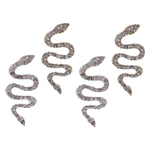 GANAZONO 4stücke Strass-nagel-dekor Aus Hochwertiger Legierung Diy-maniküre-ornament Mit Schickem Schlangedesign Frauen-maniküre-dekor Für Einfache Nagelkunst Zu Hause von GANAZONO