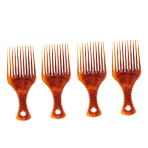 GANAZONO 4stücke Teiliges Breitzahniger Haarkämme Aus Kunststoff Für Lockiges Und Afro-haar Für Styling Und Pflege Tragbar Und Praktisch Für Männer Und von GANAZONO