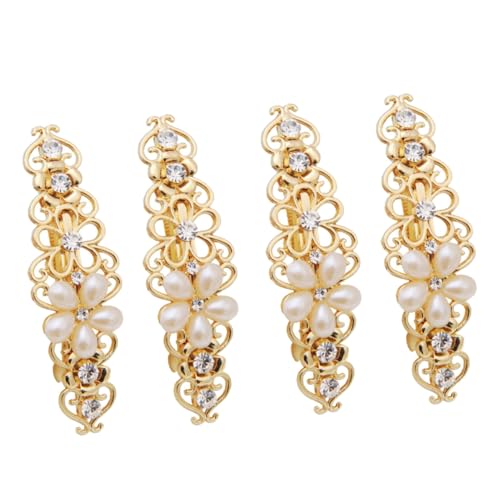 GANAZONO 4stücke Perlen Haarklammer Mit Strass Haarspangen Für Besondere Anlässe Für Hochzeiten Und Partys Haaraccessoires Für Mädchen von GANAZONO