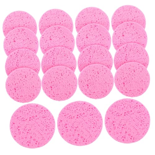 GANAZONO 50 Stück Runde Gesichtsschwämme aus Zellulose Make up entferner und Reinigungsschwämme mit Hoher Wasseraufnahme Sanftes Peeling und Gesichtsreinigung für Empfindliche Haut von GANAZONO