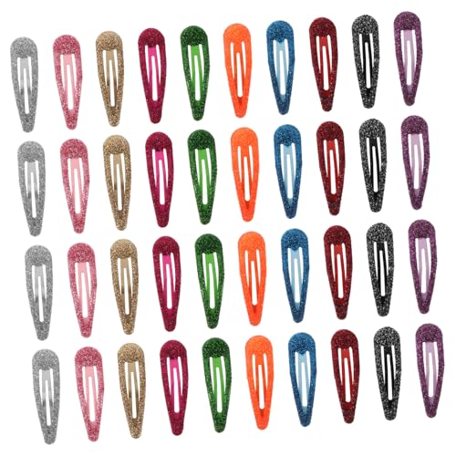 GANAZONO 50 Stück Teiliges Glitzer Wassertröpfchen Haarklammern Bunte Metall Haarspangen für Mädchen Damen Vielseitige Haar Accessoires Styling von GANAZONO