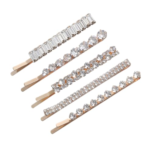 GANAZONO 5Stücke Teiliges Haarclip für Damen Haarklammern für Hochzeit Valentinstag und Besondere Anlässe Vielseitig Einsetzbar und Goldfarben von GANAZONO