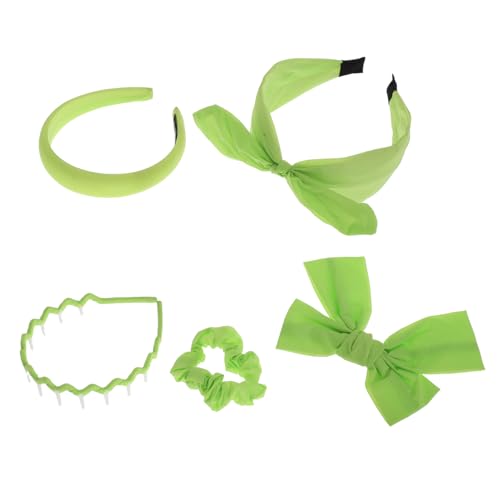GANAZONO 5stücke Teiliges Haaraccessoire-set Für Mädchen Weiches Spa-stirnband Für Hautpflege Und Make-up Inklusive Haargummis Haarklammer Und Buntem Haarband Für Hautpflege-routinen von GANAZONO