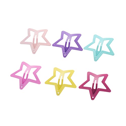 GANAZONO 6 Paar Bunte Fünfzackige Haarklammern für Mädchen Teiliges aus Umweltfreundlichem Material für Besondere Anlässe Geburtstage und Tägliche Outfits von GANAZONO