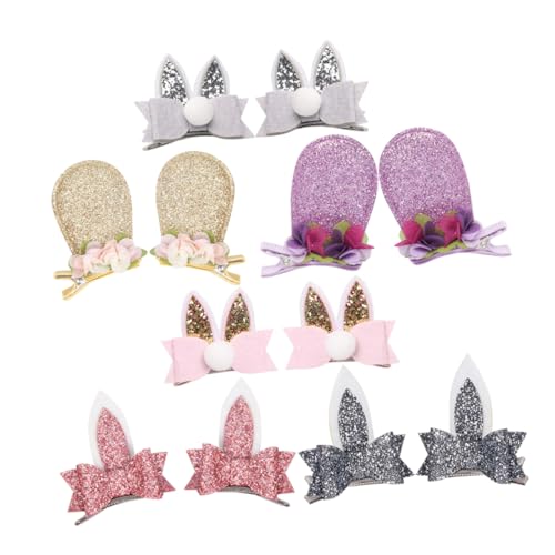 GANAZONO 6 Paare Mädchen Haarspangen mit Pailletten Kaninchenohren Haarklammern Langlebige Haarschmuck Clips für Partys Hochzeit und Alltag Haaraccessoires von GANAZONO