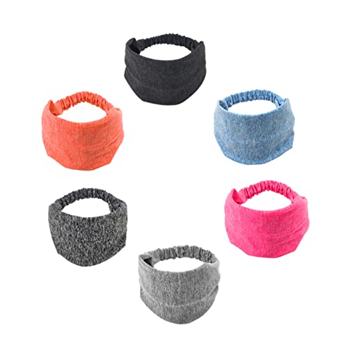 GANAZONO 6 Stück Damen Haarband Breites Stirnband Rutschfest für Yoga und Laufen Fluoreszierendem Orange Hellblau und Dunkelgrau Elastisches Sport Haarband für Training und Freizeit GANAZONO 6 Stück Damen Haarband Breites Stirnband Rutschfest für Yoga und Laufen Fluoreszierendem Orange Hellblau und Dunkelgrau Elastisches Sport Haarband für Training und Freizeit von GANAZONO