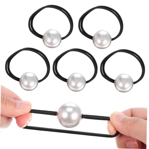 GANAZONO 6 Stück Große Perlen Haargummis Elastische Seile Perlen Haargummis Für Frauen Große Länge Für Dickes Haar Haarband Für Frauen Anti von GANAZONO