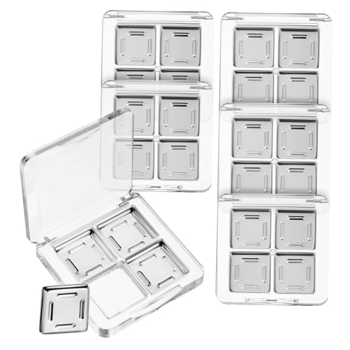 GANAZONO 6stücke Transparente Leere Lidschattenpalette Make-up-palette Mit Gitterdesign Lidschatten-halter Aus Robustem Kunststoff Leere Lippenstiftpalette Mit Sicheren Verschlussmechanismu von GANAZONO