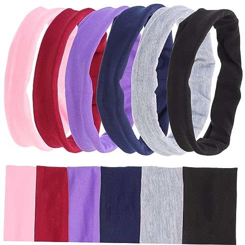 GANAZONO 6 Stück Sport Stirnbänder Teiliges Rutschfestes Schweißband für Yoga und Fitness Elastische Haarbänder Rot Lila Schwarz Dunkelblau Dunkelgrau für Verschiedene Frisuren und GANAZONO 6 Stück Sport Stirnbänder Teiliges Rutschfestes Schweißband für Yoga und Fitness Elastische Haarbänder Rot Lila Schwarz Dunkelblau Dunkelgrau für Verschiedene Frisuren und von GANAZONO