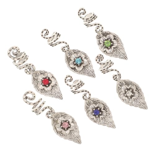 GANAZONO 6 Stück Teiliges Dreadlocks Haarring Schmuck aus Langlebiger Zinklegierung Dekorative Haar Accessoires für Zöpfe und Flechtfrisuren Vielseitig Einsetzbar für Alltag und Besondere von GANAZONO