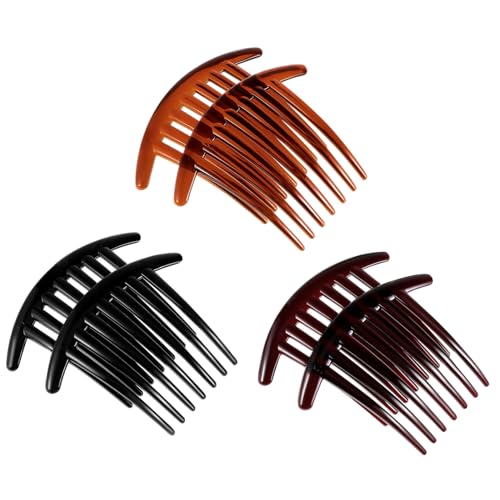 GANAZONO 6 Stück Teiliges French Twist Haarkämme aus Kunststoff mit Glatten Kanten Seitliche Haarstyling Kämme für Frauen Schonend und Komfortabel zum Fixieren von Stirnfransen und GANAZONO 6 Stück Teiliges French Twist Haarkämme aus Kunststoff mit Glatten Kanten Seitliche Haarstyling Kämme für Frauen Schonend und Komfortabel zum Fixieren von Stirnfransen und von GANAZONO