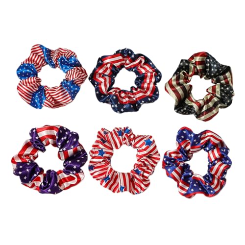 GANAZONO 6 Stück Teiliges Nationalflaggen Haarringe Haarbänder für Damen Leichte und Bequeme Haarschmuck Accessoires für Verschiedene Outfits von GANAZONO