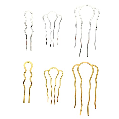 GANAZONO 6Stücke U-Form Haarnadeln Kunst Haar Stäbe Damen Kopfbedeckung Hochsteckfrisuren Vintage Haarschmuck von GANAZONO