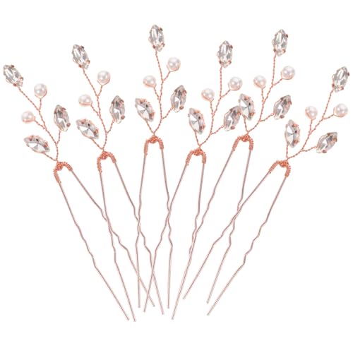GANAZONO 6 Stück U förmige Braut Haarnadeln mit Strass Perlen Hochzeits Haarschmuck Damen Hochzeit Haarnadeln für Mädchen und Frauen Stilvolle Haarspangen für Festliche Anlässe GANAZONO 6 Stück U förmige Braut Haarnadeln mit Strass Perlen Hochzeits Haarschmuck Damen Hochzeit Haarnadeln für Mädchen und Frauen Stilvolle Haarspangen für Festliche Anlässe von GANAZONO