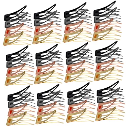 GANAZONO 60 Stück Teiliges Metall Haarspangen Langlebige Wiederverwendbare Snap Clips in Schwarz Gunmetal Gold und Roségold Geeignet für Damen und Mädchen Vielseitiger Haarschmuck für von GANAZONO