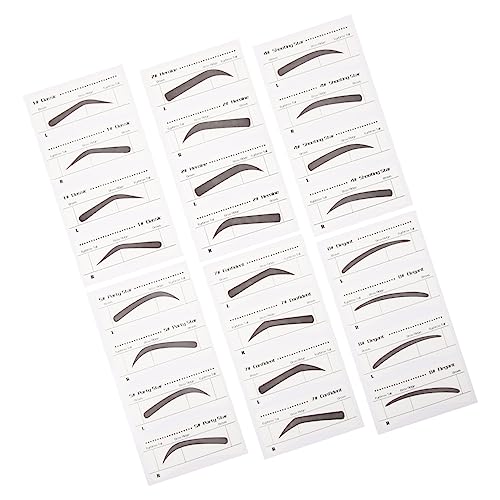 GANAZONO 6 Stück Einweg Augenbrauen Schablonen für Praktische Augenbrauen Aufkleber Vorlagen Papier Material Einfach zu Verwenden für Make Up Kompakt und Leicht zu Lagern von GANAZONO