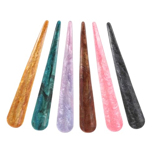 GANAZONO 6stücke Acryl Haarklammern Aus Stücken Mischfarben Große Dekorative Haarspangen Für Damen Ox Horn Design Für Reisen Und Alltägliche Frisuren von GANAZONO