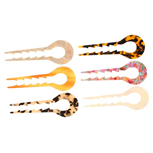 GANAZONO 6stücke Schildpatt Haarnadeln Für Frauen Mädchen Haarstäbe Aus Acetat Haargabeln Zum Dekorieren Von Frisuren Für Alltag Hochzeit Und Mehr von GANAZONO