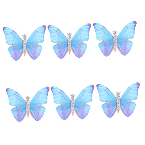 GANAZONO 6stücke Teiliges Schmetterling Haarklammern Haarclips Haarschmuck Für Mädchen Blau Und Violett Langlebig Und Bequem Für Junge Mädchen Und Tägliches Tragen von GANAZONO