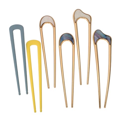 GANAZONO 6stücke U-förmige Haarnadeln Teiliges Aus Metall Elegante Haarklammern Für Damen Für Hochzeiten Und Festliche Anlässe Verschiedenen Farben Erhältlich von GANAZONO