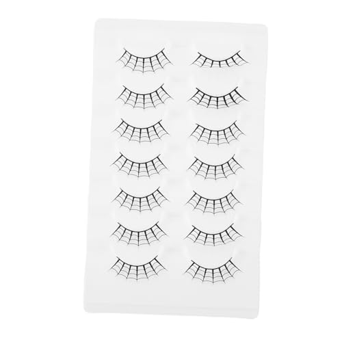 GANAZONO 7 Paare Halloween Wimpern Frauen Fake Eyelashes mit Einzigartigem Cutout-design für Party Cosplay Festival Make-up Einfache Anwendung Detailreiche Dekorative Schminkwimpern von GANAZONO