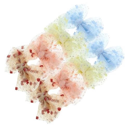 GANAZONO 8 Stück Haarschleifen für Mädchen Teiliges aus Bunten Halbtransparenten Haarclips mit Niedlichem Schleifendesign für Alltag und Besondere Anlässe von GANAZONO