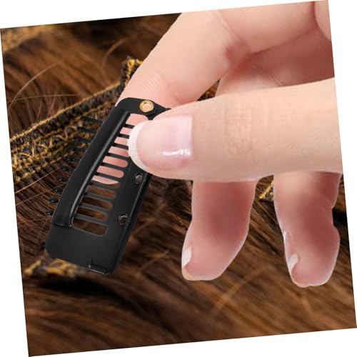 GANAZONO 8 Stück Teiliges Haarverlängerungs Metallclips mit Zähnen Stark Haltend Sicherer für Perücken und Extensions Langlebig Geeignet für Damen Einfache DIY frisurgestaltung von GANAZONO