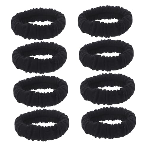 GANAZONO 8 Stück Teiliges Nahtlose Elastische Haargummis Damen Schwarz Schonend ohne Haarbruch Vielseitig für Dutt Pferdeschwanz und Hochsteckfrisuren Kompakt und Modisch für Alltag und von GANAZONO