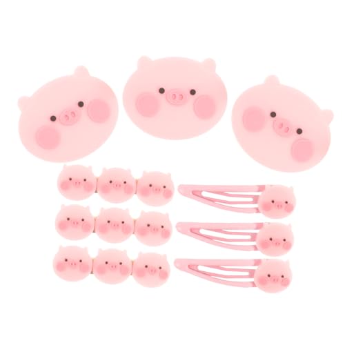 GANAZONO 9 Stücke Schöne Schwein Haarnadeln Cartoon Haarnadeln Mädchen Haarschmuck für Partys Leuchtende Farben Kreative Haarspangen mit Feiner Verarbeitung von GANAZONO