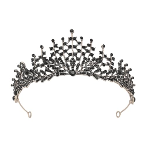 GANAZONO Barocke Brautkrone Schwarz Retro Hochzeit Haarschmuck Eleganter Haarschmuck für Braut Damen Hochzeitsgäste Geburtstagsfeier und Festliche Anlässe von GANAZONO