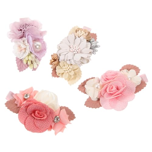 GANAZONO 4stücke Blumen Haarclips Haarspangen Floral Haarschmuck Für Frauen Blumen Haarspangen von GANAZONO