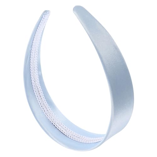 GANAZONO Breiter Satin Haarreif Damen Rutschfestes Stirnband Solide Farbe Stilvolles Design Anti rutsch Kopfband für Frauen Mädchen Alltag Party Weihnachten Spa von GANAZONO