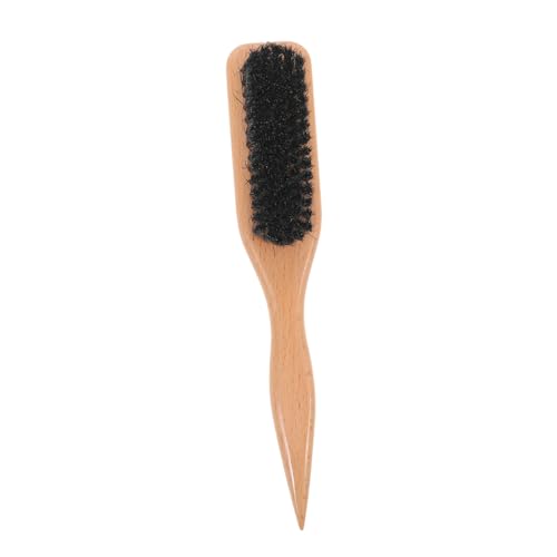 GANAZONO Bürste für Männer Bartpflege aus Wildschweinborsten mit Ergonomischem Holzgriff Sanft Entwirrend Konturierte Form für Präzises Styling und Tägliche Anwendung zu Hause oder Reisen von GANAZONO