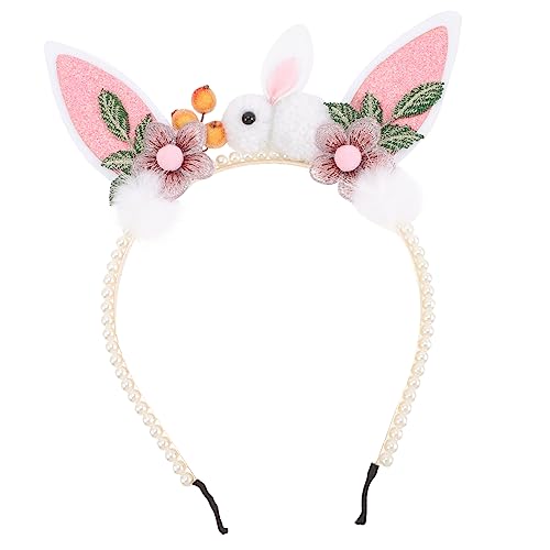 GANAZONO Kawaii Bunny Ohren Haarband Für Mädchen Plüsch Stirnband Für Ostern Cosplay Und Partys Niedliches Kopfbedeckung Zubehör von GANAZONO