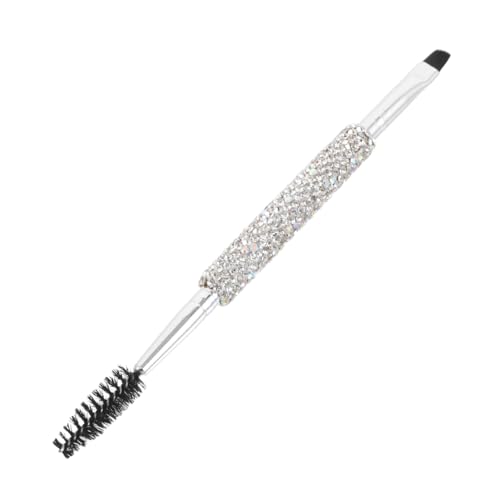 GANAZONO Doppelkopf Design mit Schrägem Flachem Kopf für Präzises Augenbrauenstyling und Wimpern Mascara Anwendungweiße Steine von GANAZONO