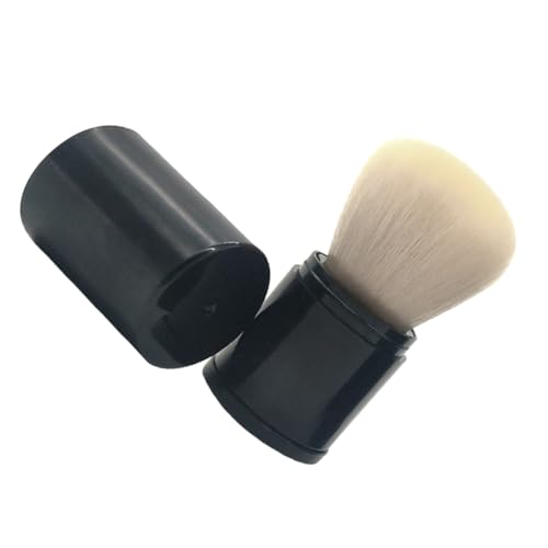 GANAZONO Einziehbarer Make up Pinsel Weißer Faser Kosmetik Puder Pinsel Professioneller Foundation Blush Brush Für Damen Tragbar Langlebig Für Alltag Und Profi von GANAZONO