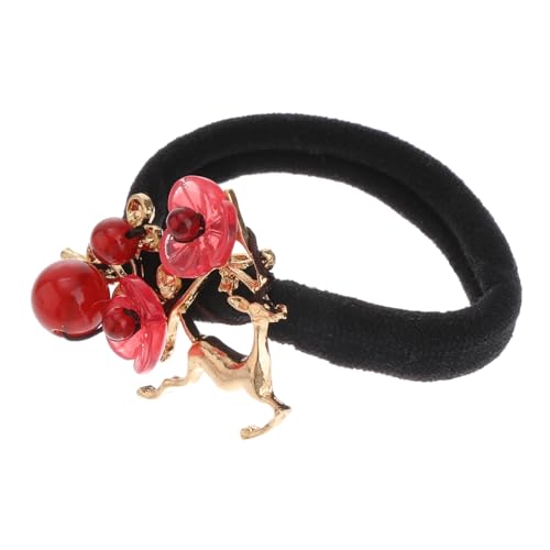 GANAZONO Elch-blüten-haargummi Multifunktionale Haarschmuck Elastische Haarschleifen Für Damen Für Alltag Party Besondere Anlässe Hochwertige Verarbeitung Zufällige Farben von GANAZONO