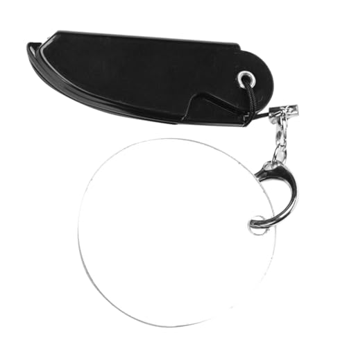 GANAZONO Faltbarer Taschenkamm mit Spiegel Kompakter Reisekamm für Männer Zusammenklappbar Zähne Schlüsselanhänger Design für Bartpflege und Unterwegs von GANAZONO