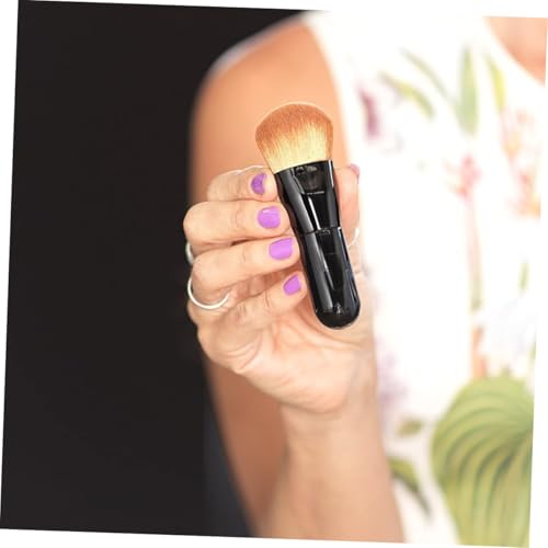 GANAZONO Fluffiger Foundation Pinsel Schrägform mit Weichen Kunstfasern Vielseitiger Make Up Pinsel für Cremige und Lose Puder zum Verblenden und Natürlichen Finish Tragbar für Frauen von GANAZONO