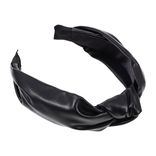 GANAZONO Breites Haarband Aus Leder Stirnband Für Mädchen Schlichtes Design Haarband Für Cosplay Mit Retro-look von GANAZONO