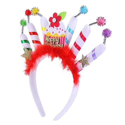 GANAZONO Geburtstagsfeier Haarband Mit Kerzen Design Kreatives Und Niedliches Accessoire Für Partys Bequemes Tragegefühl Für Geburtstagsfeiern Und Feste von GANAZONO