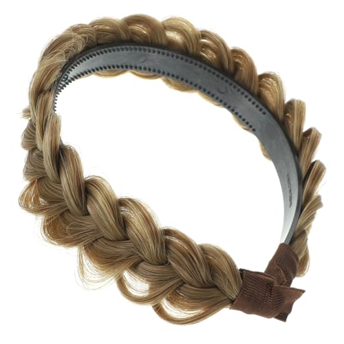GANAZONO Geflochtener Haarreif mit Zähnen Rutschfester Damen Haarband für Natürliches Aussehen Vielseitiger Haarschmuck für Lockiges und Glattes Haar Bequemes Stirnband für Alltag und von GANAZONO