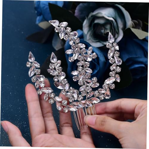 GANAZONO Glamouröse Haarschmuck Haarkamm mit Funkelnden Strasssteinen Flexibler Bequemer Seitenkamm für Festliche Anlässe Elegante Party Haarspange für Frauen und Mädchen von GANAZONO